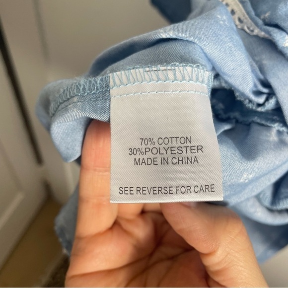 YAKIRA Bella button down cotton dress size L - Picture 5 of 6